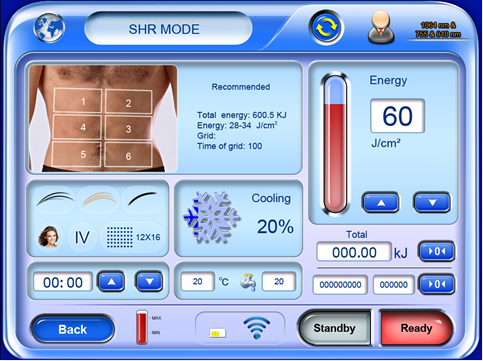 HS-818 diode laser operator interface 2 HS-818 Diodenlaser-Bedienoberfläche 2