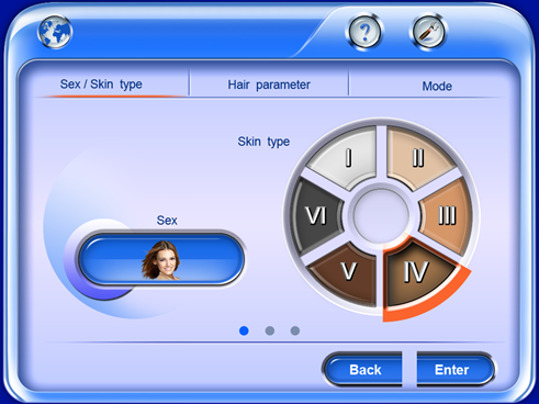 HS-818 diode laser operator interface HS-818 Diodenlaser-Bedienoberfläche
