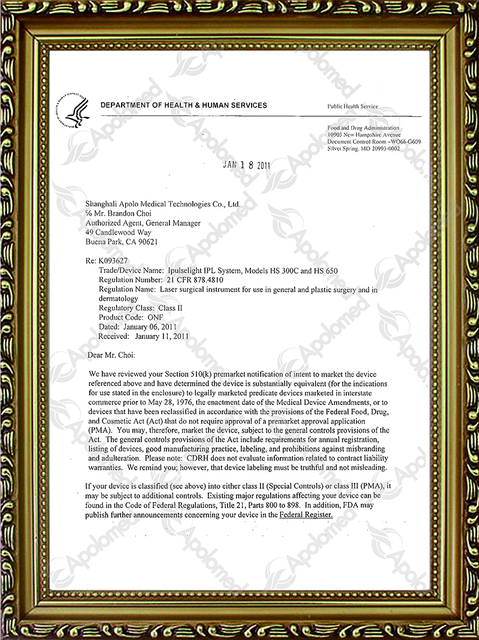 IPL-Behandlungssysteme &ndash; FDA