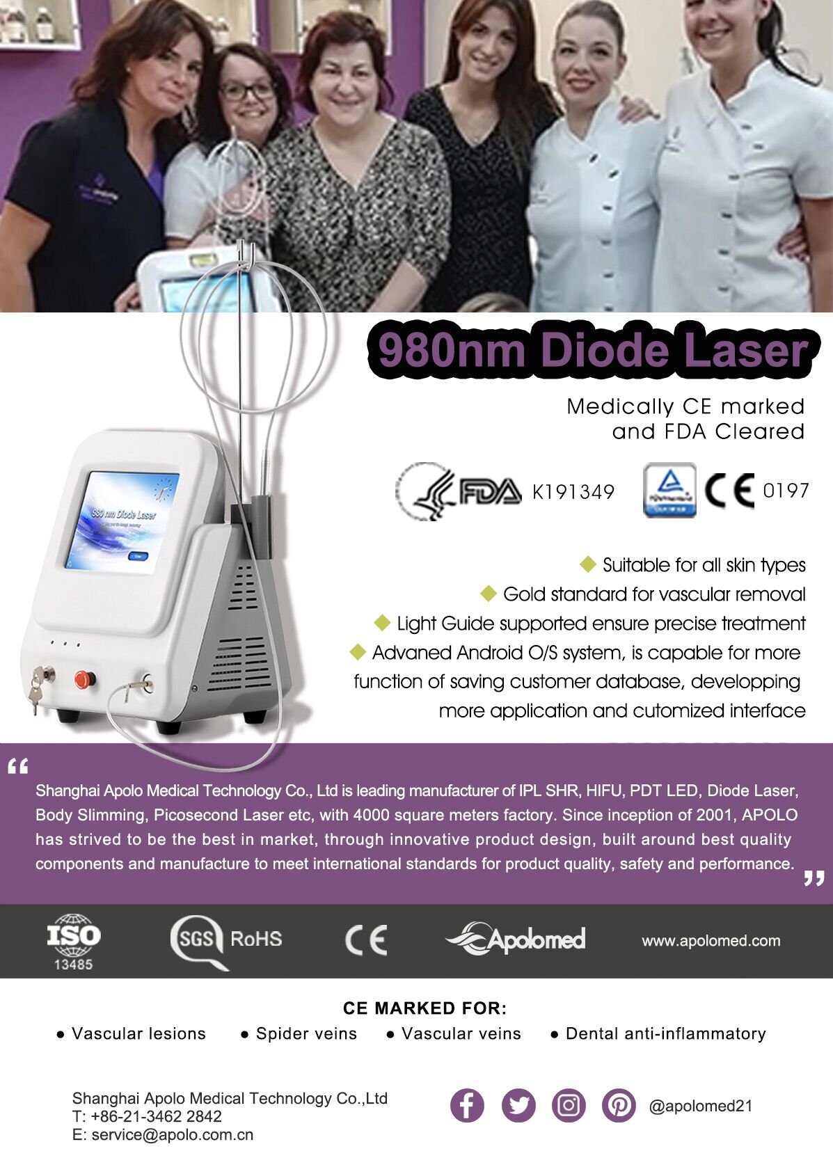 980-nm-Diodenlaser-Maschinenausr&uuml;stung
