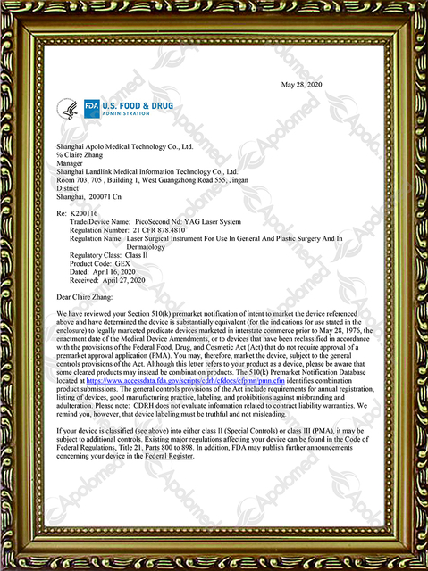 Pikosekunden-Nd: Yag-Lasersystem US FDA