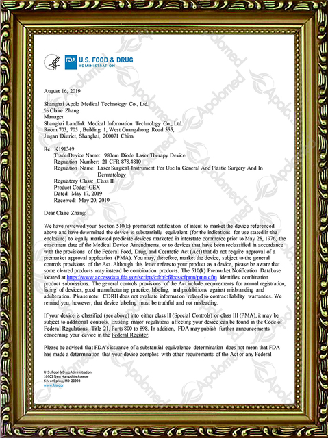 980-nm-Diodenlaser-Therapieger&auml;t FDA