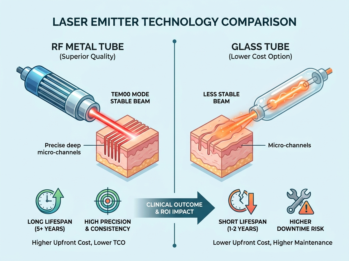 10600 nm fraktioniertes CO2-Lasersystem in einer Klinik