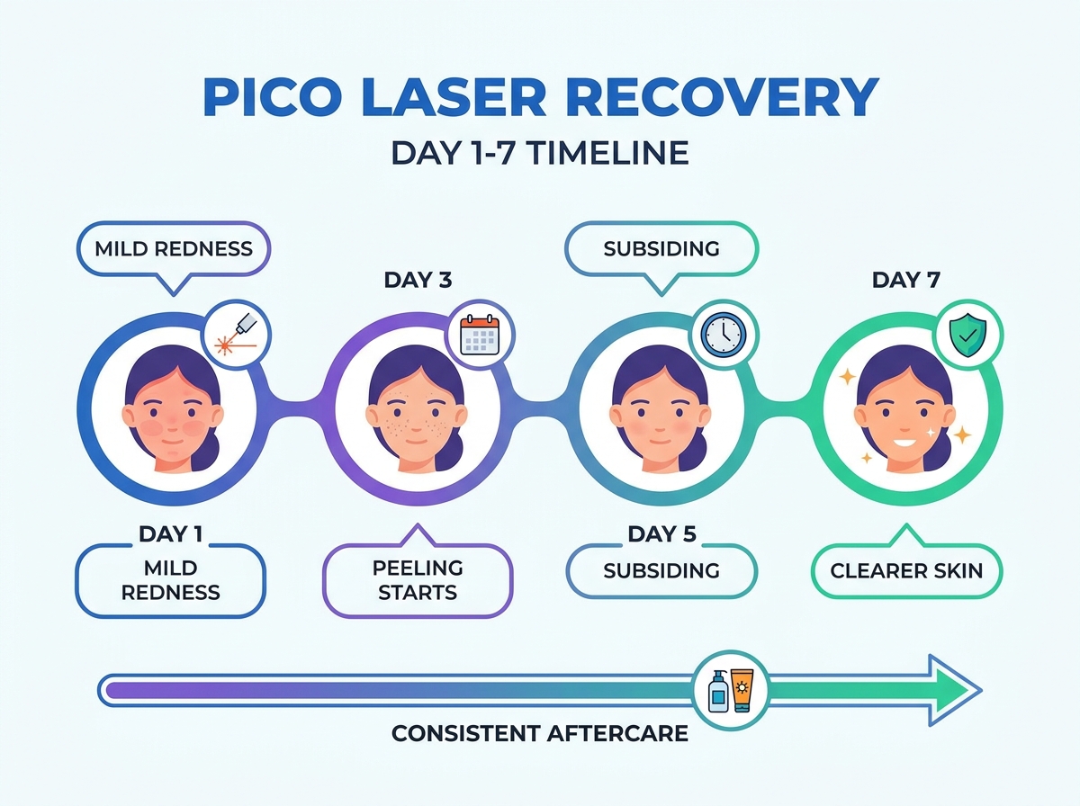 Pico-Laser-Wiederherstellung Tag f&uuml;r Tag